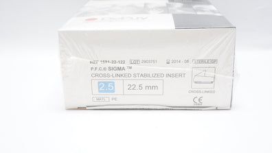DePuy 1581-22-122 Sigma Cross-Linked Stabilized Insert 22.5mm, Size 2.5 (x)